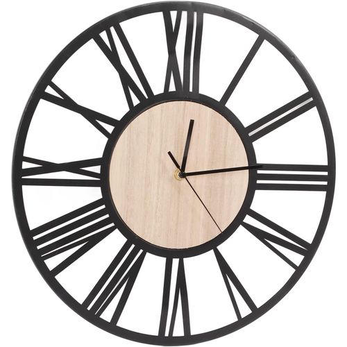 YEMAESRE-Horloge Murale Créative, Horloge Murale, Design Unique De Grain De Bois, Circulaire, 40 Cm, Horloge Murale En Fer Pour Portemanteau De Fenêtre