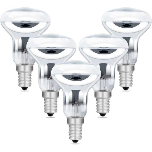 LETNERNY-Ampoule Spot Réflecteur E14 R50 Dimmable Ac220-240 V, 350Lm Blanc Chaud 2700K E14 Réflecteur, Clair Ampoules À Réflecteur E14 Pour Lampe À Lave, Lustre, Paquet De 5