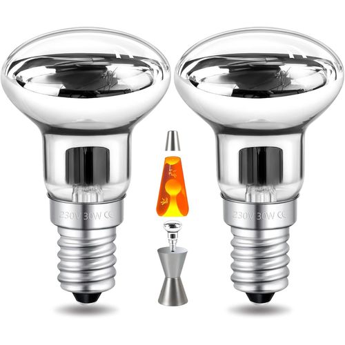 LETNERNY-Ampoule Lampe À Lave E14 R39 Dimmbale 3 0W, Ampoule Réflecteur R39 E14 Blanc Chaud 2700K, Lampe À Lave De Remplacement E14, Ampoule Spot E14 Pour Lamp Lava Lamp Bulle Lampe Pailletée, Lot De