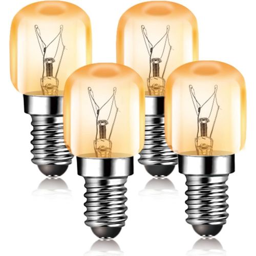 Letnerny-E14 Ampoules Pour Four, 2700k 160lm Ampoule À Incandescence, T22 Ampoule Tungstène 20w Douille E14, Pour Four, Lampes À Sel, Non-Dimmable, Lot De 4