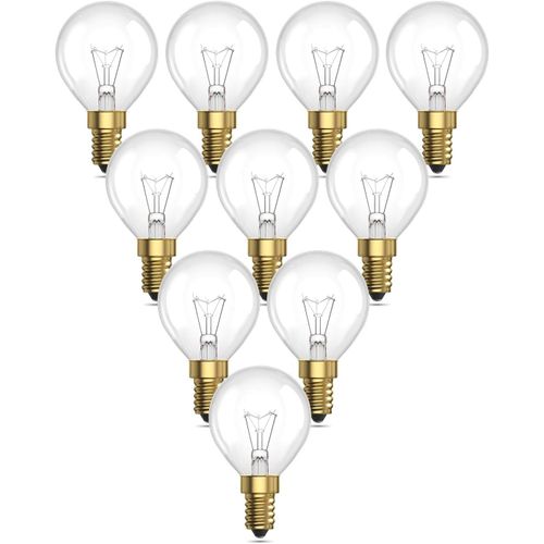 LETNERNY-Ampoule De Balle De Golf E14 62W, Dimmable Ampoule E14 Globe Blanc Chaud 2700K Ampoule Ronde P45/G45 Petit Culot À Vis Ac 220-240V Pou Lampe De Table, Applique Murale (Lot De 10)