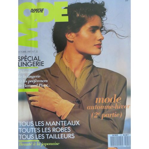 Revue : Dépêche Mode - Mode Automne Hiver (2ème Partie) - Spécial Lingerie - Octobre 1987 - N° 12