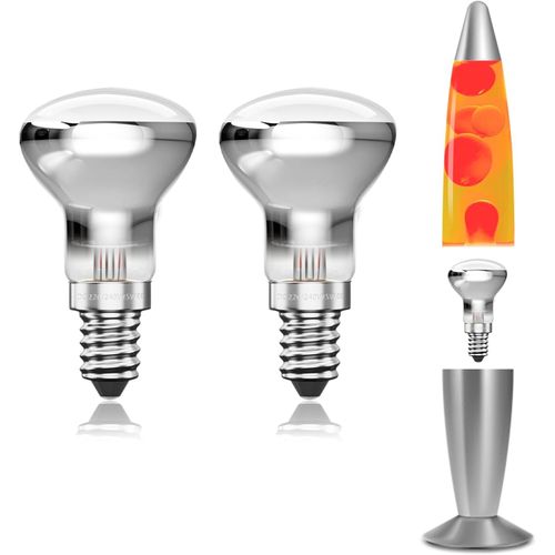 LETNERNY-30W Ampoule Lampe À Lave E14 R39 Ampoule Réflecteur, Dimmable, Blanc Chaud 2700K, 2-Pack