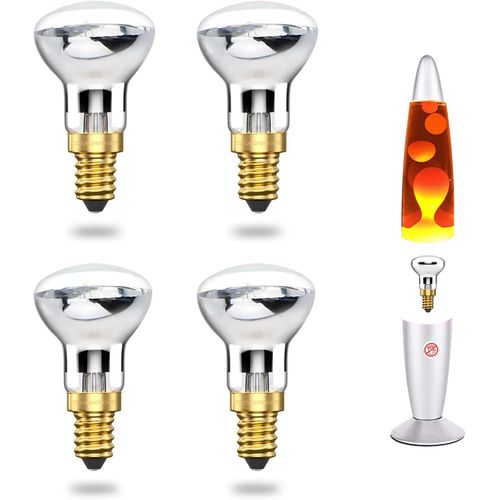Letnerny-25w E14 Ampoule De Lampe À Lave R39 Réflecteur Ampoule Lampe À Lave 25w E14 R39 Ampoule De Lampe À Lave (4pcs)