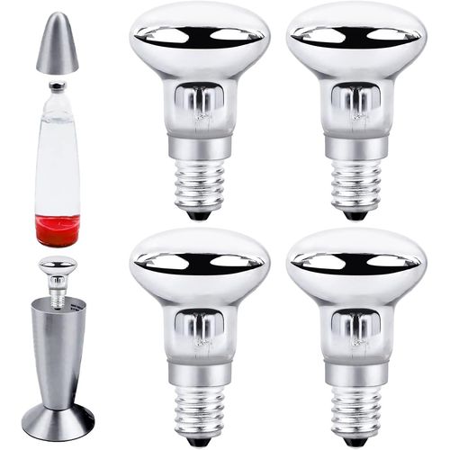 Letnerny-30w E14 R39 Ampoule À Réflecteur De Lampe À Lave, Blanc Chaud 2700k, 340lm, E14 Culot R39 Ampoules Chauffante, Ac220-230v, Pour Chauffer Lampe À Bulles, Lampe À Fusée, Lampe Pailletée (Argen