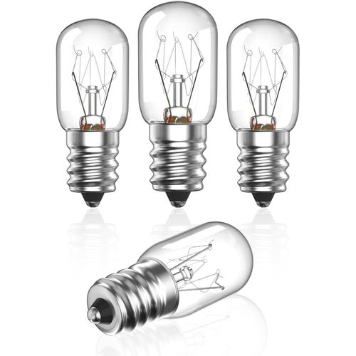 Letnerny-Ampoules 10w E14 Lampes À Sel Himalaya, Ampoule Four 300 Degré, Ampoule Frigo/Refrigerateu, Ampoule E14 Dimmable, Ampoule Machine Coudre, 220v - 240v, Lot De 4