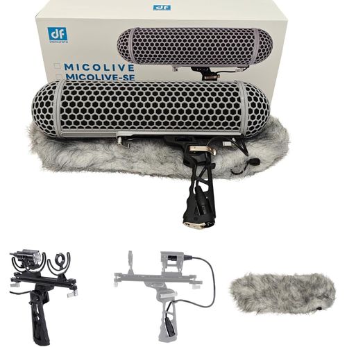 LETNERNY-Micolive-Se Blimp Système Microphone Cage De Protection Contre Le Vent + Pare-Br + Système De Suspension Amélioré Pour Rode Shotgun Etc Microphones