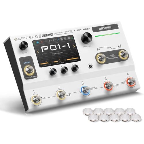 LETNERNY-Guitare Basse Multi-Effets Processeur Avec Écran Tactile Guitares Basses Modélisation Ir Boxes Simulation Avec Fx Loop Midi I/O Stereo Otg Usb Audio Interface Ampero Ii Stage