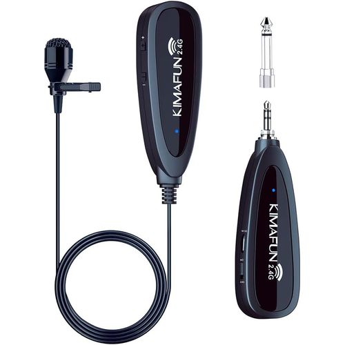 LETNERNY-Système De Microphone Lavalier Sans Fil, Micro Cravate Sans Fil 2.4G Avec Récepteur 3,5 Mm Pour Pc, Dslr, Pa, Youtube, Podcast, Enregistrement Vidéo, Vlogging, Km-G130-1