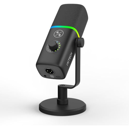 LETNERNY-Microphone Usb De Jeu Pour Pc, Microphone À Condensateur D'Annulation De Bruit Pour Podcasts Et Streaming Vidéo Avec Trépied, Filtre Anti-Pop, Support Antichoc, Contrôle Du Gain, Lumières Rv