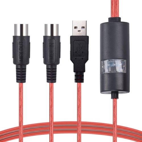 LETNERNY-Câble Usb Vers Midi, Câble Usb Midi Usb Vers Interface Midi 5 Broches, Compatible Avec Piano, Contrôleur Midi, Clavier Midi Vers Ordinateur Portable Pc/Mac