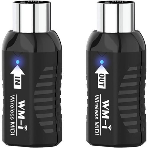 LETNERNY-Adaptateur Midi Sans Fil, Rechargeable, Émetteur/Récepteur Audio 2,4 Ghz, Ultra Faible Latence, Port Midi Portable Intégré Pour Instruments À Vent, Guitare, Clavier