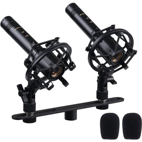 LETNERNY-Svmic M1 Micros Condensateurs,Xlr Capsule De Micro Plaquée Or Pur - Pr De Son Plus Forte, Sensibilité/Atténuation Des Basses Fréquences, Micro Studio Avec T-Bar, Shock Mount, Box