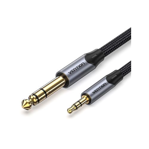 LETNERNY-Câble Jack 3,5 Mm Vers 6,35 Mm Stéréo Trs Aux - Câble De Conversion 1/4"" À 1/8"" Pour Pc Portable, Enceintes, Amplificateur, Basse, Table De Mixage (Pr Mâle À Mâle)-2M