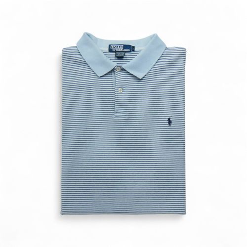 Reconditionné - Polo Manches Courtes Homme Bleu Clair - Taille L - Homme - Bleu Clair