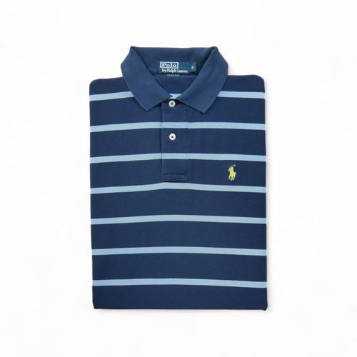 Reconditionné - Polo Manches Courtes Homme Bleu - Taille S - Homme - Bleu