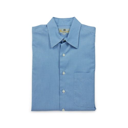 Reconditionné - Chemise Classique Homme À Carreaux - Taille M - Homme - Bleu