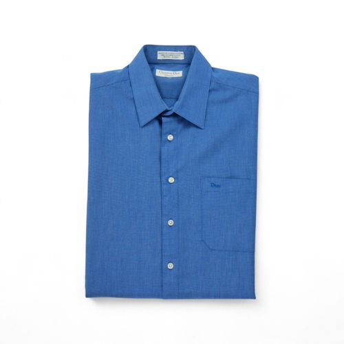 Reconditionné - Chemise Classiques Homme Uni Bleu - Taille L - Homme - Bleu