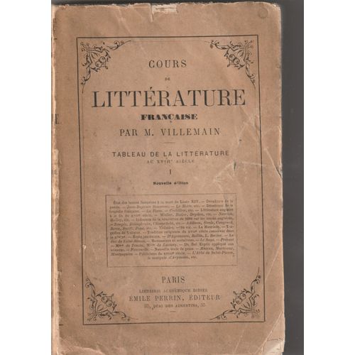 Cours De Littérature 1884