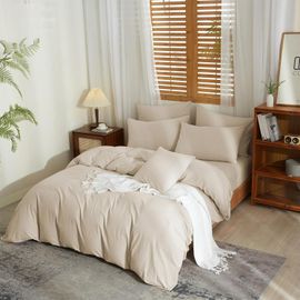 LETNERNY-Parure De Lit En Lin Et Coton 200 X 220
