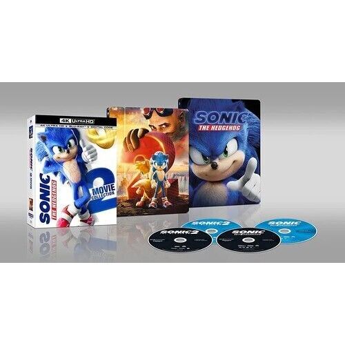Sonic The Hedgehog: 2-Movie Collection (Steelbook) [Ultra Hd] Gift Set, Steelbook