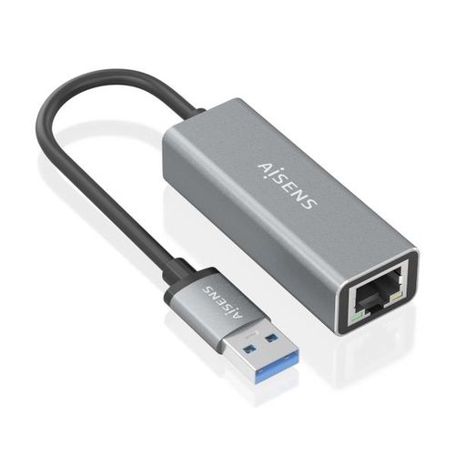 CONVERSOR AISENS USB 3.0 A ETHERNET GIGABIT 10-100-1000 GRIS 15CM
