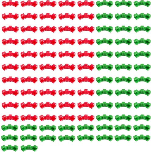 meimieshop-100 Pièces Rouge Et Vert Clips De Support Pour Plantes À 90°,Guider La Croissance Des Branches,Idéal Pour Tomates,Plantes Grimpantes Et Arbres Fruitiers,Plantes Aux Fleurs,Légumes