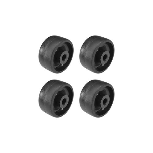 meimieshop-4X Roulette Plastique Rigide Noir 25Mm Universelle Galet Poulie Roue Rouleau Meuble Porte Coulissante Tiroir Lit Placard