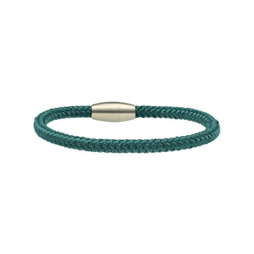 Bracelet Corde Tressé Bleu Pétrole