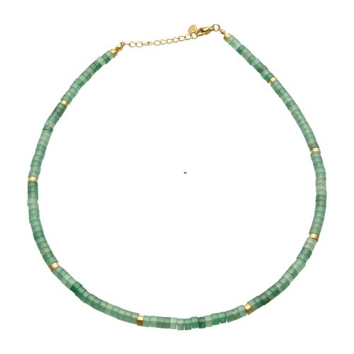 Collier Long Sautoir Ou Double Tour Chakra Perles Heishi Aventurine