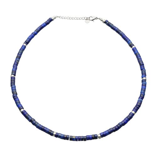Collier Long Sautoir Ou Double Tour Chakra Perles Heishi Lapis Lazuli