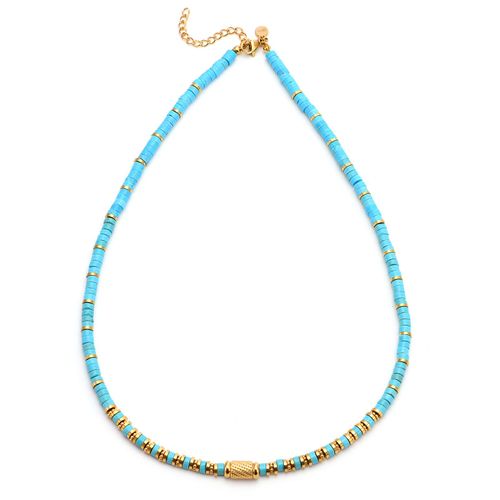 Collier Perles Heishi Turquoise Bali
