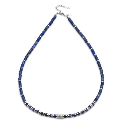 Collier 4mm Perles Heishi Lapis Bali