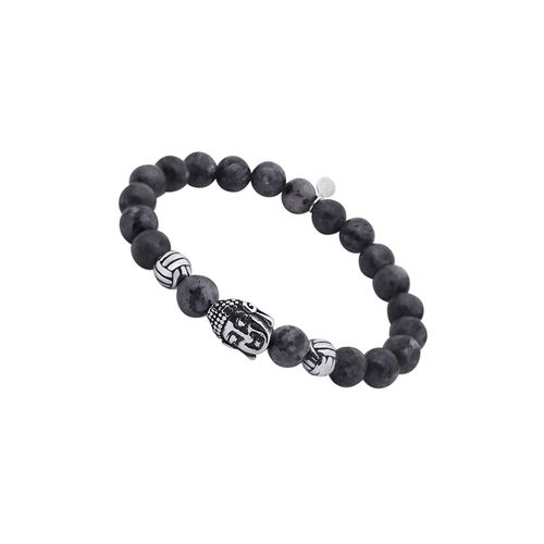 Bracelet Boules Labradorite Et Bouddha