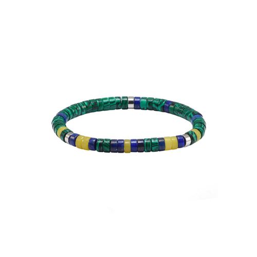 Bracelet Perles Heishi Lapis Malachite Jade Citron