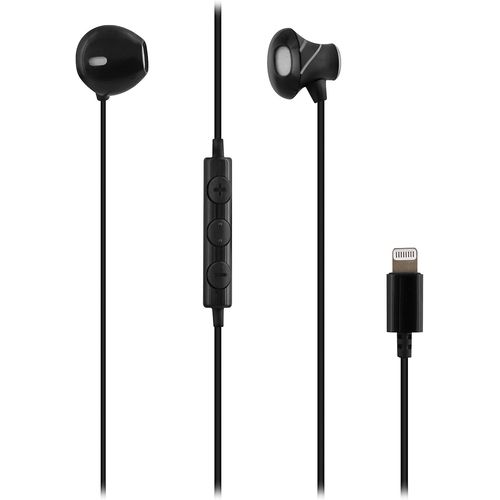 BAERTMY-Ecouteurs Filaires, Connecteur Lightning, Semi Intra Auriculaire, Son Stéréo, Microphone Intégré, Casque Compatible Pour Apple Iphone/Ipad, Certifiés Mfi¿ Noir