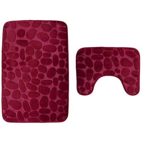 Ensemble de tapis de salle de bain, tapis de toilette, tapis de sol, tapis de salle de bain lavable et antidérapant