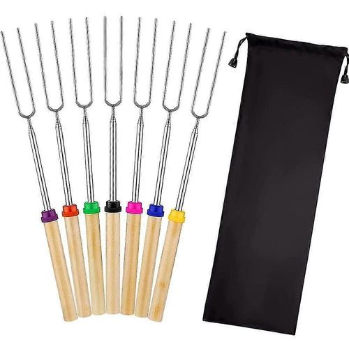 Lot de 8 fourchettes à barbecue pour rôtir les guimauves