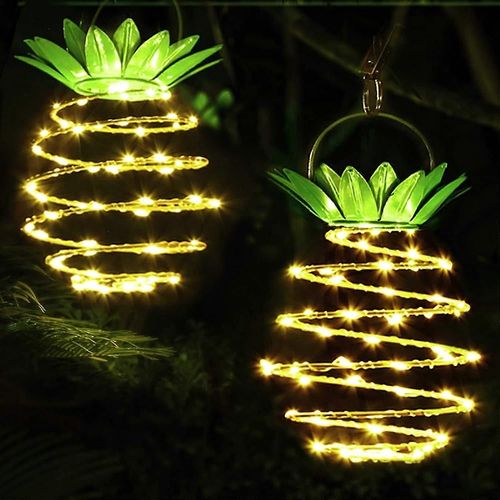 Lampe Solaire Suspendue En Forme De Pin, Idéale Pour Une Véranda, Une Cour Ou Un Jardin