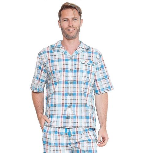Haut De Pyjama À Carreaux Bleu James Pour Homme