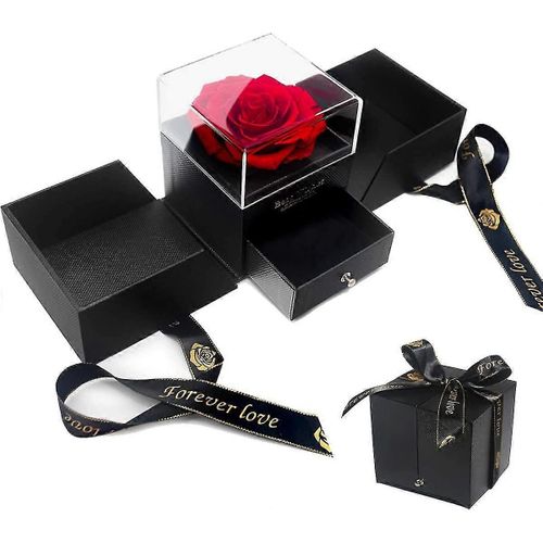 Coffret Cadeau De Bijoux En Rose Préservée Faite À La Main La Belle Et La Bête, 9600