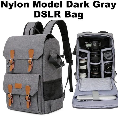 Photographie Classique Batik Toile Sac À Dos Port Usb Adapté 15.6 Pouces Ordinateur Portable Étanche Hommes Appareil Photo Sac Étui De Transport Pour Drones Dslr-Nylon Dark Gris Dslr-Generique
