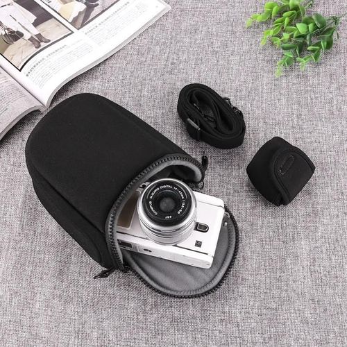 Sac pour appareil photo en néoprène, étui intérieur pour Fujifilm X-M5 X-S10 X-S20 X-T30 II X-T200 X-T100 X-A7 X-E4 X-E3 avec objectif 15-45mm X100VI X100V-Noir