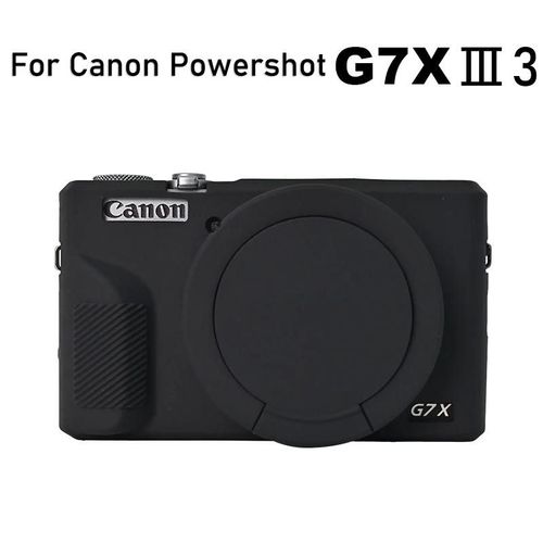 Sac pour appareil photo, housse de protection, étui blindé en Silicone pour Canon Powershot G7X Mark III II SX740 S740HS G7XIII G7XM3-G7X3 Noir