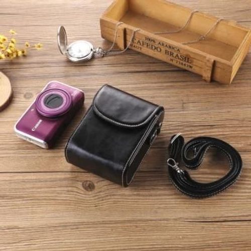 PU Cuir Sac Photo Numérique Pour Panasonic Lumix DC-TZ90 TZ100 TZ90 TZ80 TZ70 TZ60 TZ57 TZ50 TZ40 TZ30 TZ20 TZ10 LX10 LX15-vertical