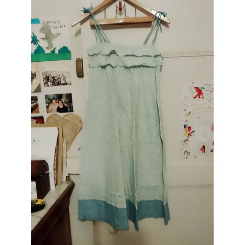 Robe Bleue Pastelle Motifs Bleus Clairs 14 Ans Vintage Années 80 Petit Boy.