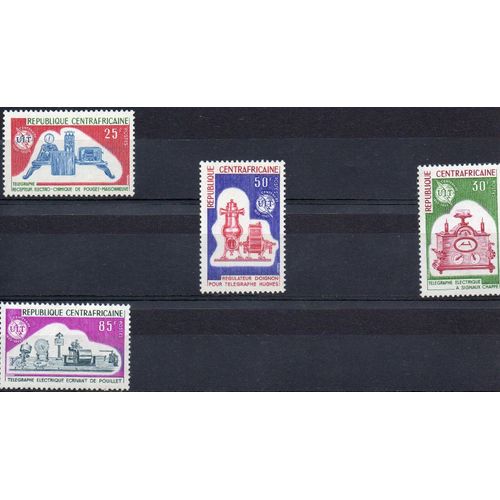 Centrafrique Timbres Les Anciens Moyens De Communication 1965