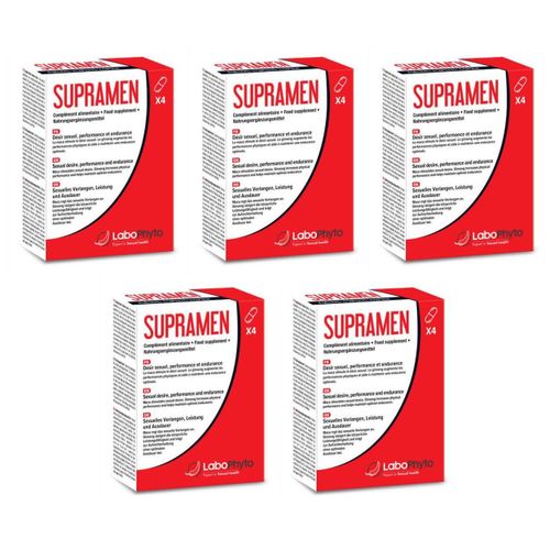 Labophyto Lot De 5 Stimulants Sexuel Rapide Supramen - 4 Gélules 
