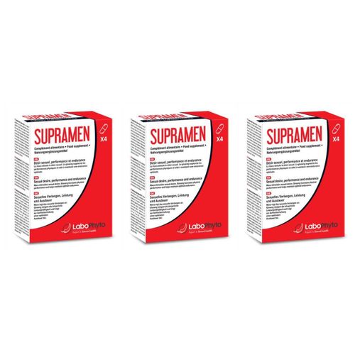 Labophyto Lot De 3 Stimulants Sexuel Rapide Supramen - 4 Gélules 