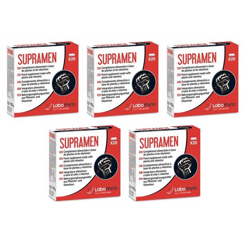 Labophyto Lot De 5 Stimulants Sexuel Rapide Supramen - 20 Gélules 